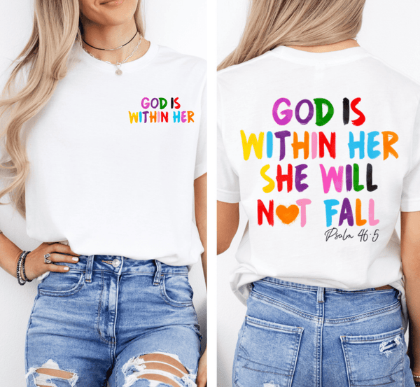 God Is Within Her Tshirt - The Pointe Boutique