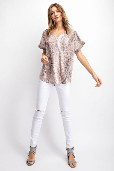 Emily Reptile Top - The Pointe Boutique