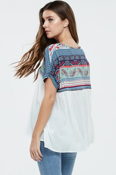 Ivory Short Sleeve Solid Knit Top - The Pointe Boutique