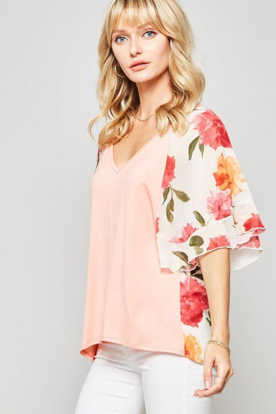 Jenny Floral Top - The Pointe Boutique