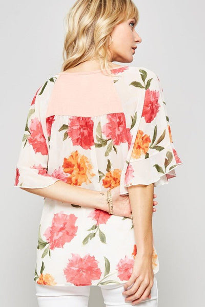 Jenny Floral Top - The Pointe Boutique