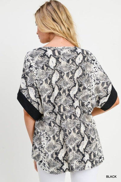 NO PROMISES SNAKESKIN TOP - The Pointe Boutique