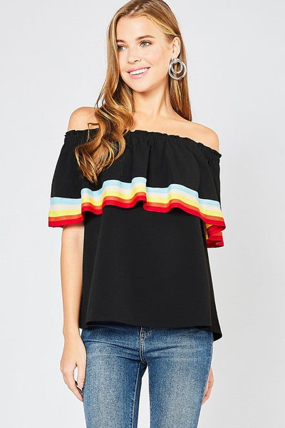 OVER THE RAINBOW TOP - The Pointe Boutique