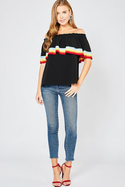 OVER THE RAINBOW TOP - The Pointe Boutique