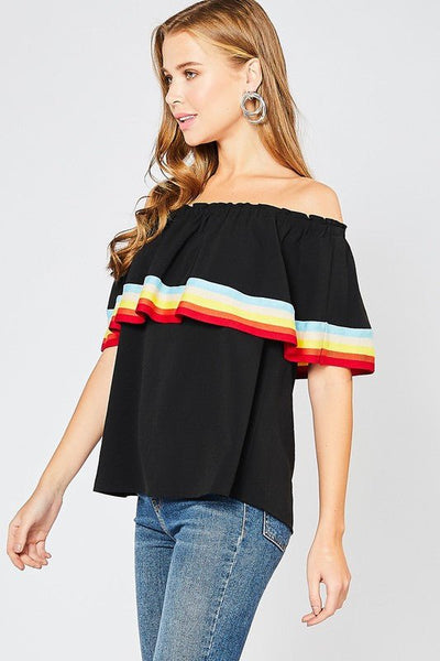 OVER THE RAINBOW TOP - The Pointe Boutique