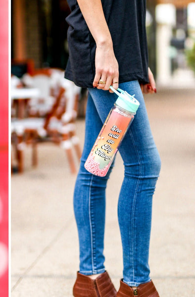 Pom Pom Tumbler - She Will Do Big Things - The Pointe Boutique