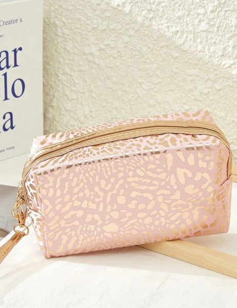 Spring Glitter Leopard Makeup Case - The Pointe Boutique