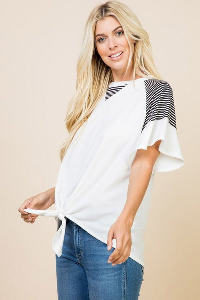 White French Terry Top - The Pointe Boutique