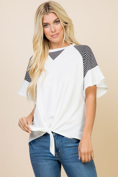 White French Terry Top - The Pointe Boutique