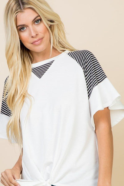 White French Terry Top - The Pointe Boutique