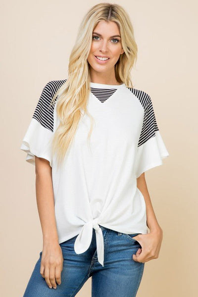 White French Terry Top - The Pointe Boutique