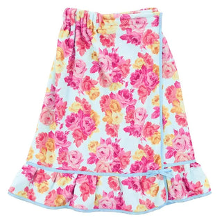 pink and red rose floral spa wrap