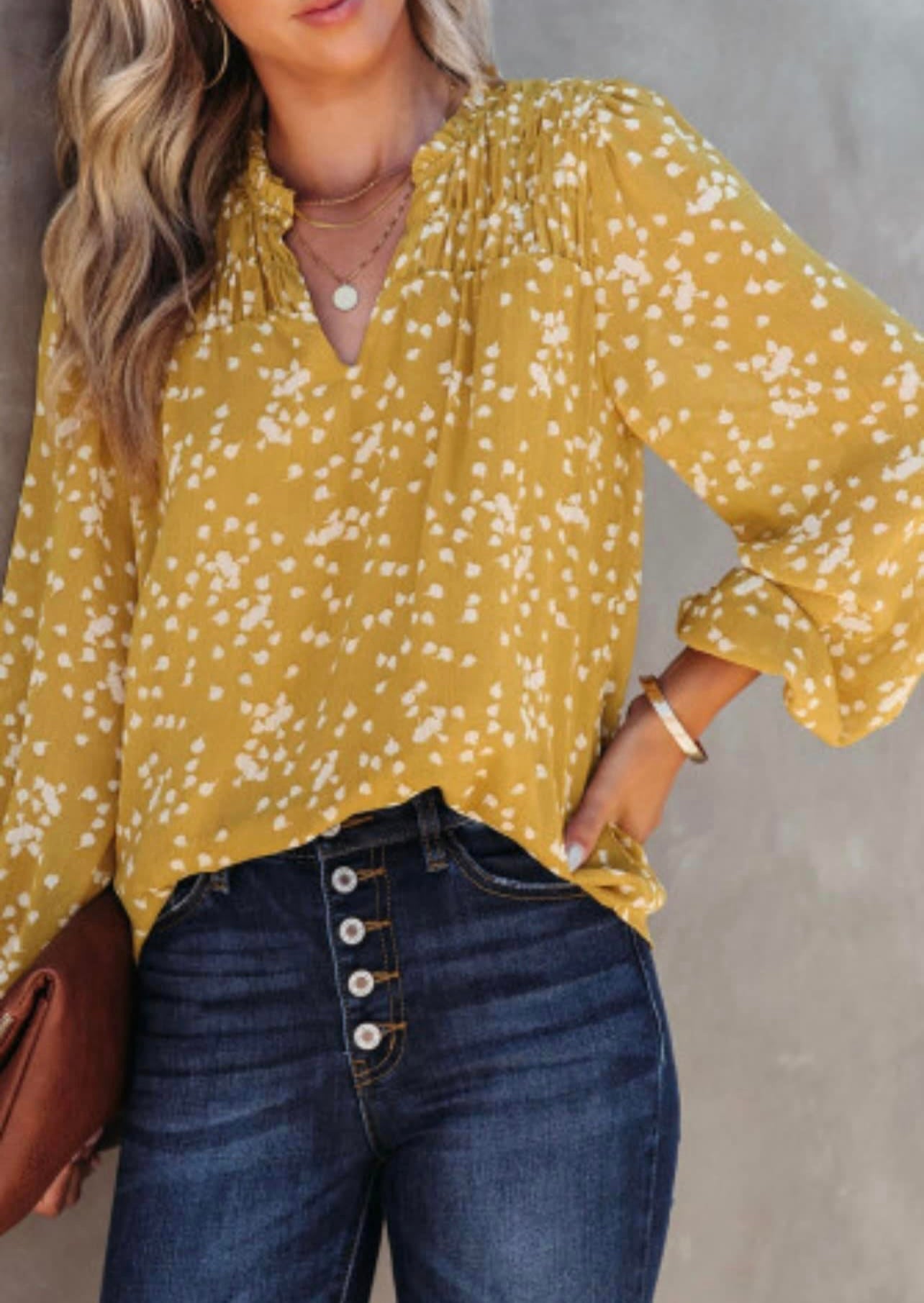Delia Mustard Top
