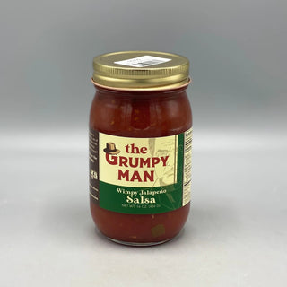 jar of Grumpy Man Wimpy Jalapeno Salsa