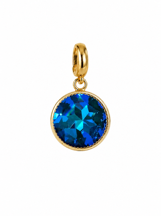 blue round crystal charm