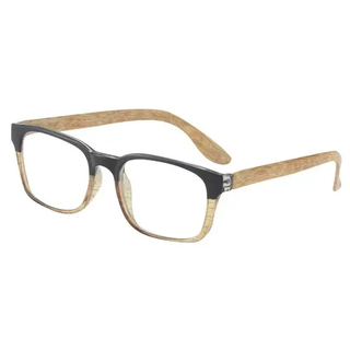 black and tan rectangle reading glasses