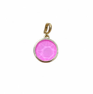 pink round crystal charm