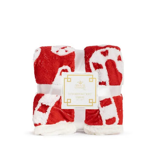red and white candy cane throw blanket
