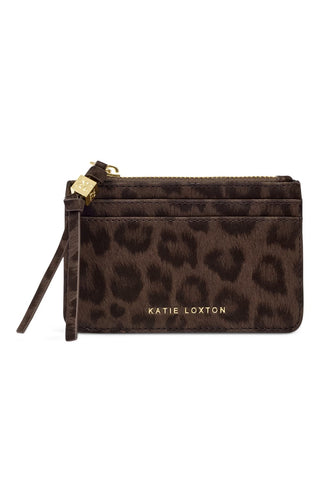 chocolate leopard coin and card holder