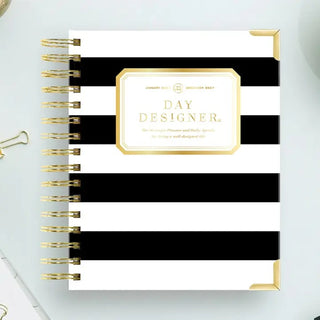 black and white stripe 2027 mini daily planner