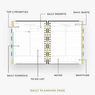 black and white stripe 2027 mini daily planner
