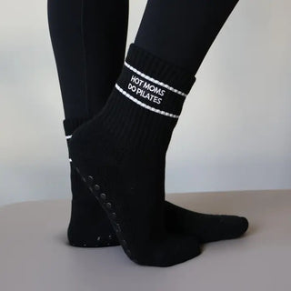 black Hot Moms Do Pilates grip socks
