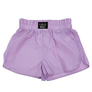 Lulu Lavender OG Shorts – lavender boxer shorts with a Lulu Mac label