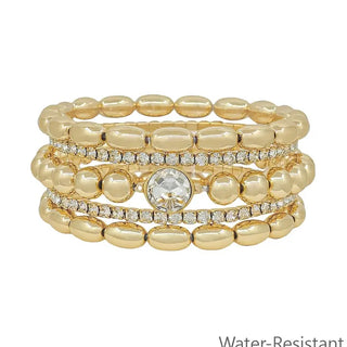 set of 5 8mm tennis charm bracelet water resistant