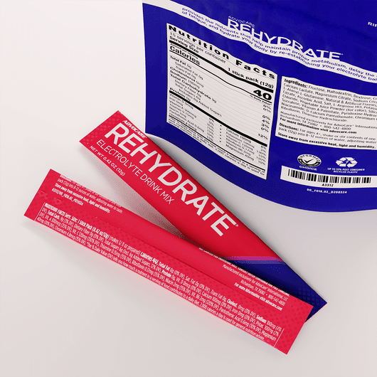 Advocare Rehydrate Electrolyte Drink Mix - 15 Stick Packs Fruit Punch - The Pointe Boutique