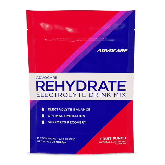 Advocare Rehydrate Electrolyte Drink Mix - 15 Stick Packs Fruit Punch - The Pointe Boutique