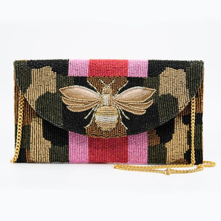 Beaded Clutch w/Sturdy Metal Chain - The Pointe Boutique