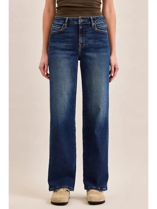 Leah High Rise Straight Jeans – dark wash high rise straight leg jeans