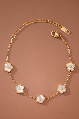18k gold plated waterproof stainless steel chain bracelet