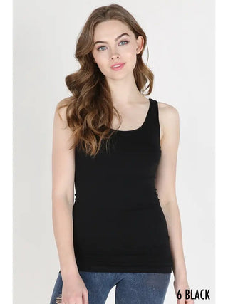 Black Plain Jersey Tank Top - The Pointe Boutique