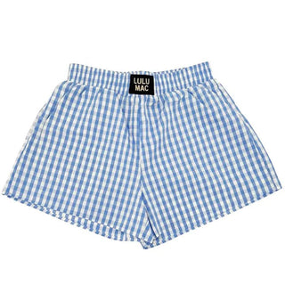 Blue Gingham Boxer Shorts - The Pointe Boutique