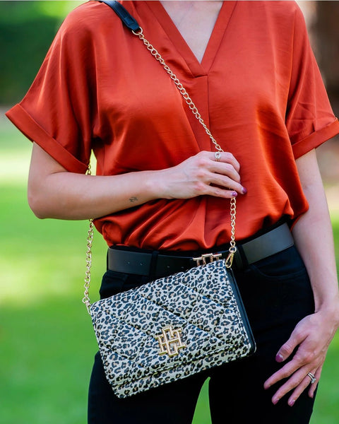 Bryn Clutch/Crossbody Spotted - The Pointe Boutique