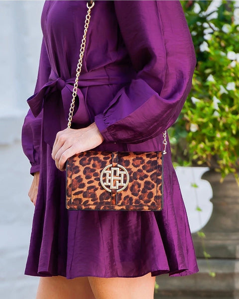 Cecilia Circle Logo Handbag Spotted Saddle - The Pointe Boutique