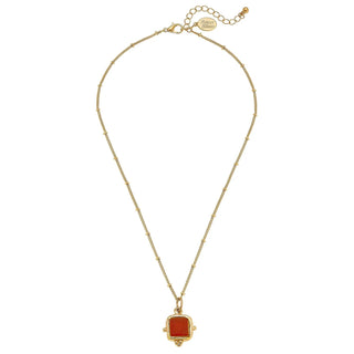 Charlotte Dainty Crimson Necklace 3080C - The Pointe Boutique