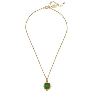 Charlotte Dainty Green Necklace 3080GR - The Pointe Boutique