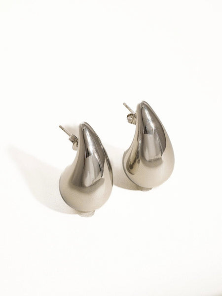 Colette Non - Tarnish Large Huggie Droplet Earring - The Pointe Boutique
