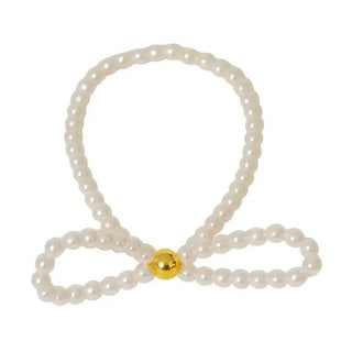 pearl stretch bracelet with pearl bow