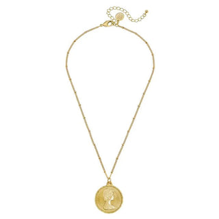 Dainty Queen Elizabeth ll Coin Necklace - The Pointe Boutique