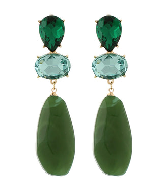 The Raine Oval Stone Earrings