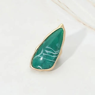 Ally Skye Bold Abstract Natural Stone Stretch Ring