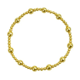 gold beaded stretch bracelet