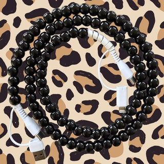 black beaded 4 in 1 charging cable