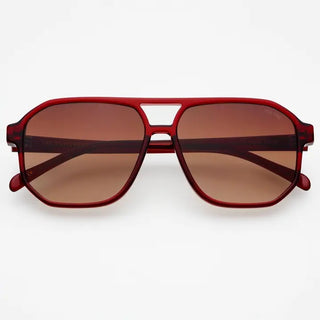 dark cherry red aviator sunglasses
