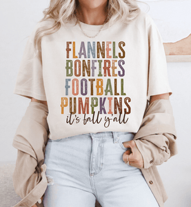 Flannels and Bonfire Tshirt - The Pointe Boutique
