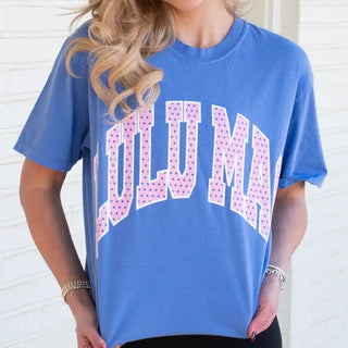 Flo Blue Polka Dot Lulu Mac Tshirt - The Pointe Boutique