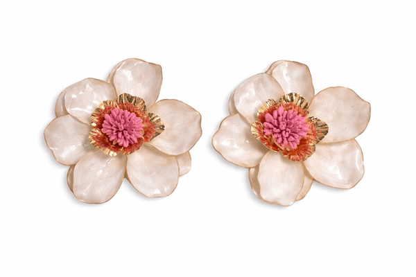 Floral Gold Dipped Earrings - The Pointe Boutique